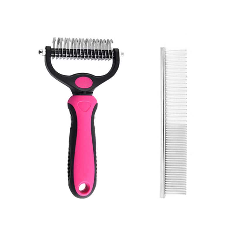 Pawtopia TangleFree Comb Deshedding Rake for Dogs & Cats